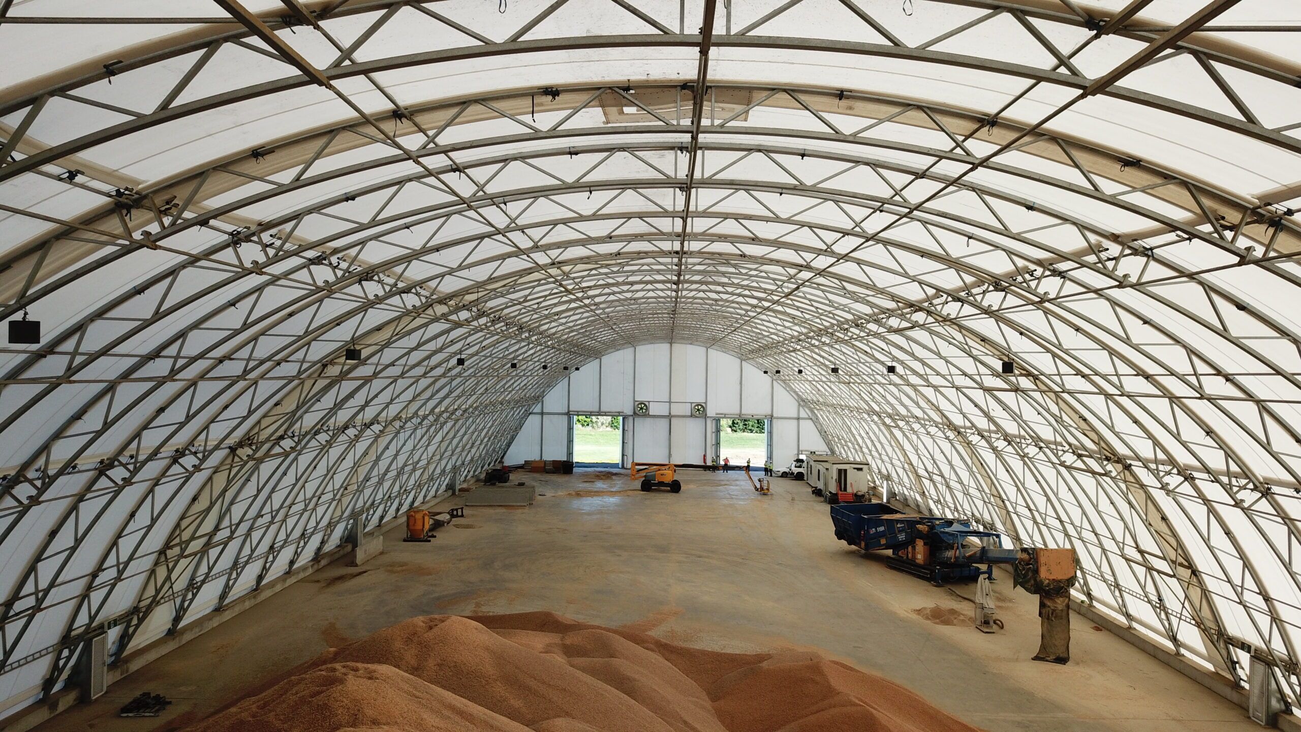 Inside curved buildings