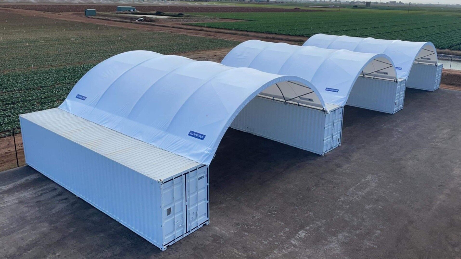 Wind-rated Shelters on a farm
